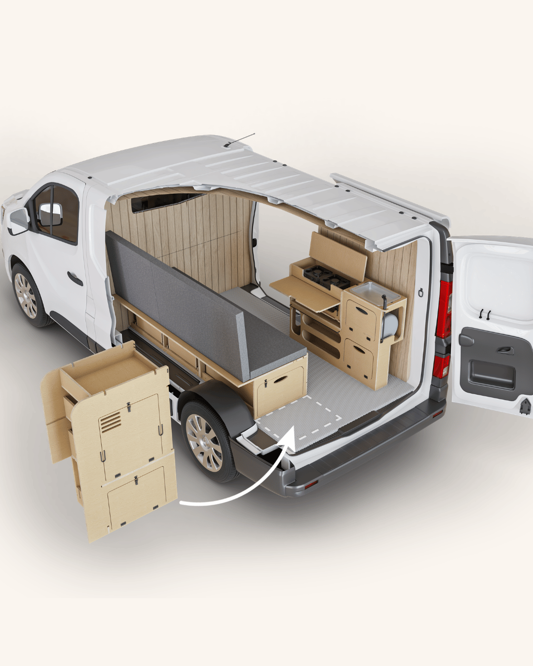 Camper ausbau set 2-in-1-Küche – L2 – Tchao Tchao (DE)