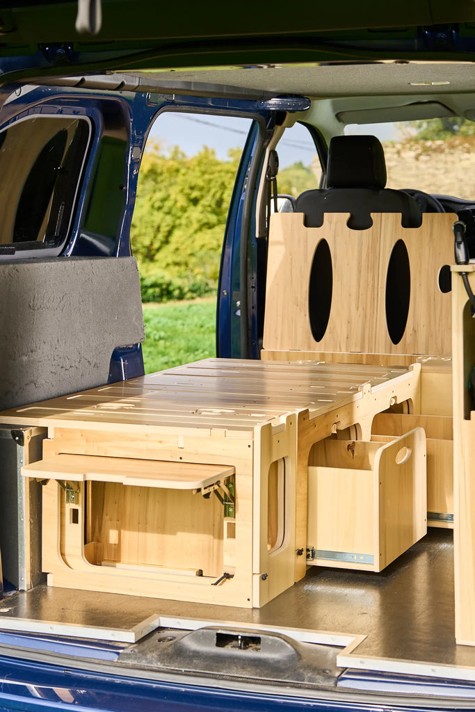 Camper Ausziehbett in L-Form