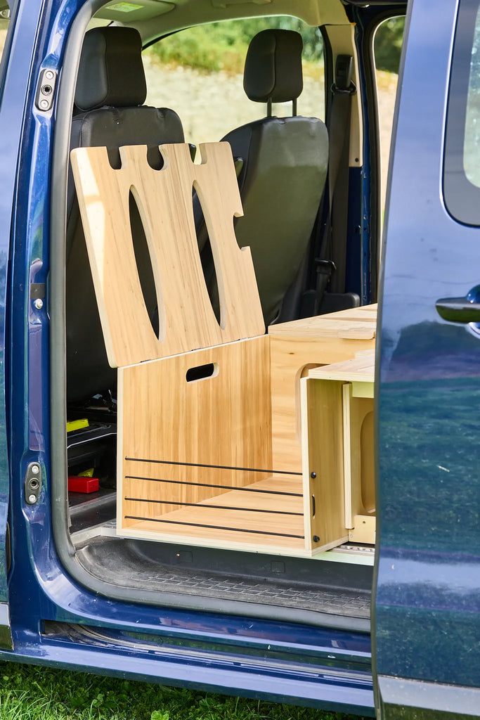 Camper Ausziehbett in L-Form