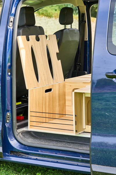 Camper Ausziehbett in L-Form