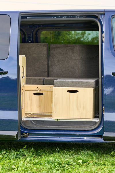 Camper Ausziehbett in L-Form