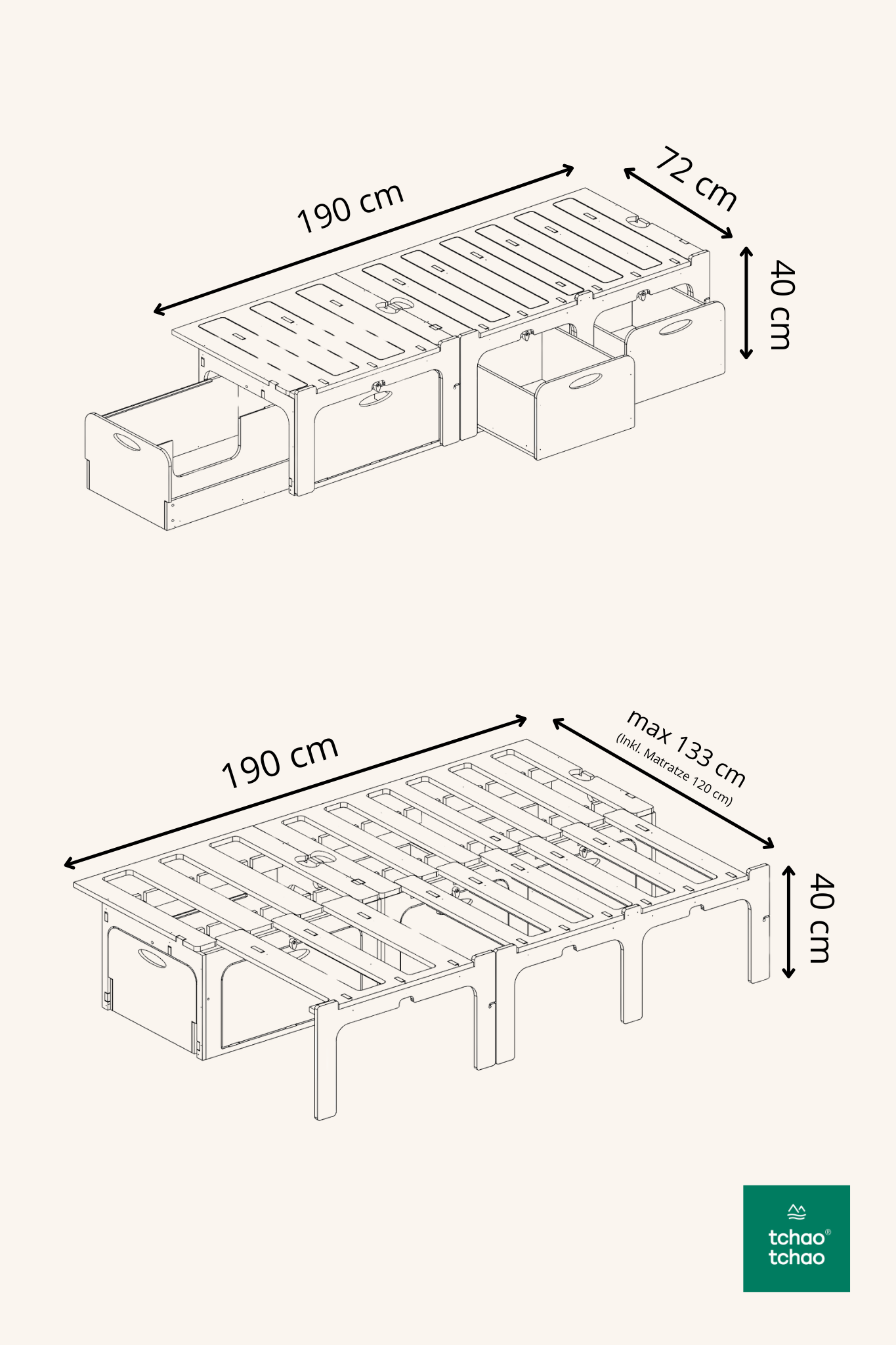 Camper Ausziehbett  für Van & Transporter