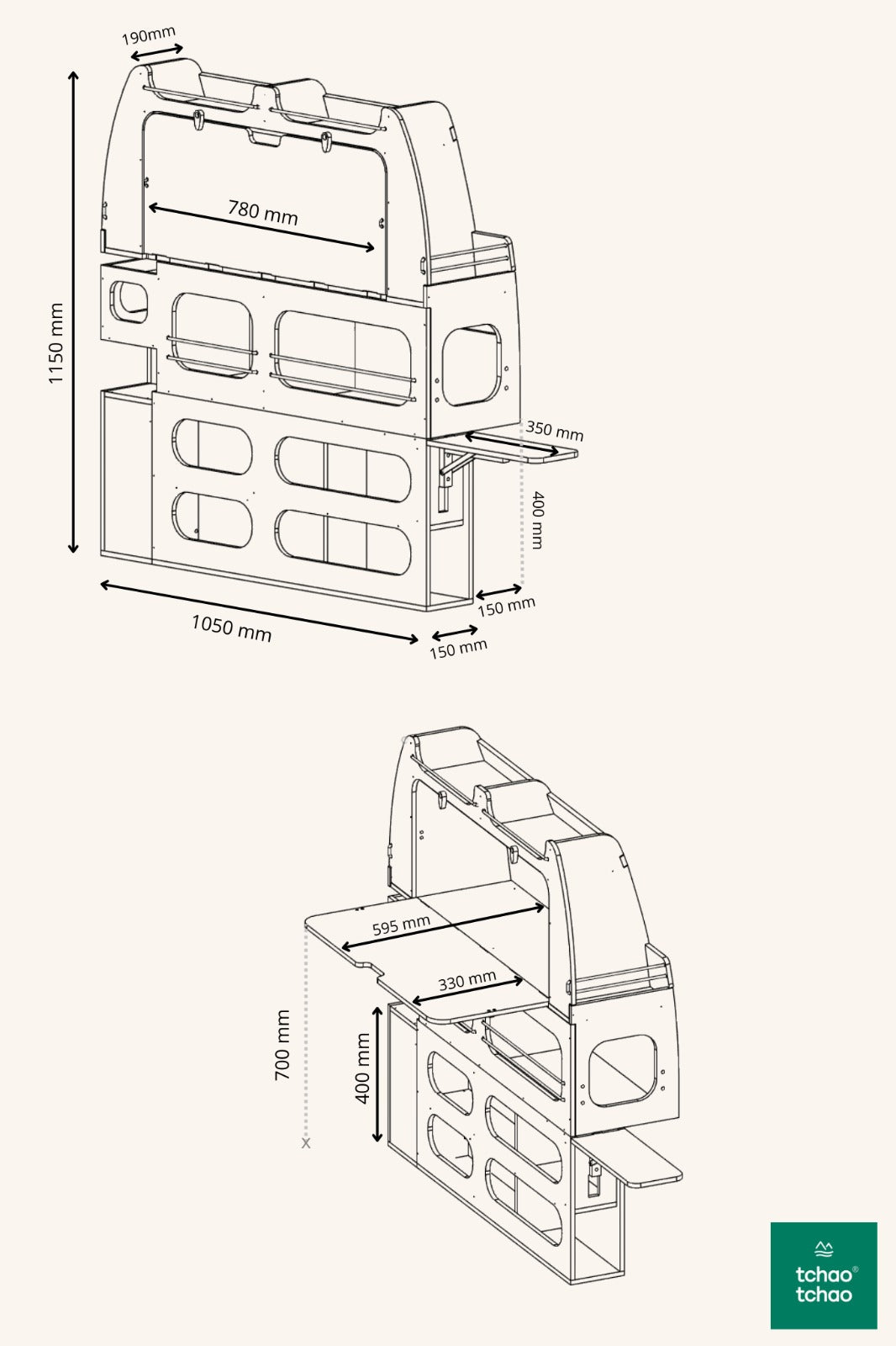 Regal für Van und Transporter
