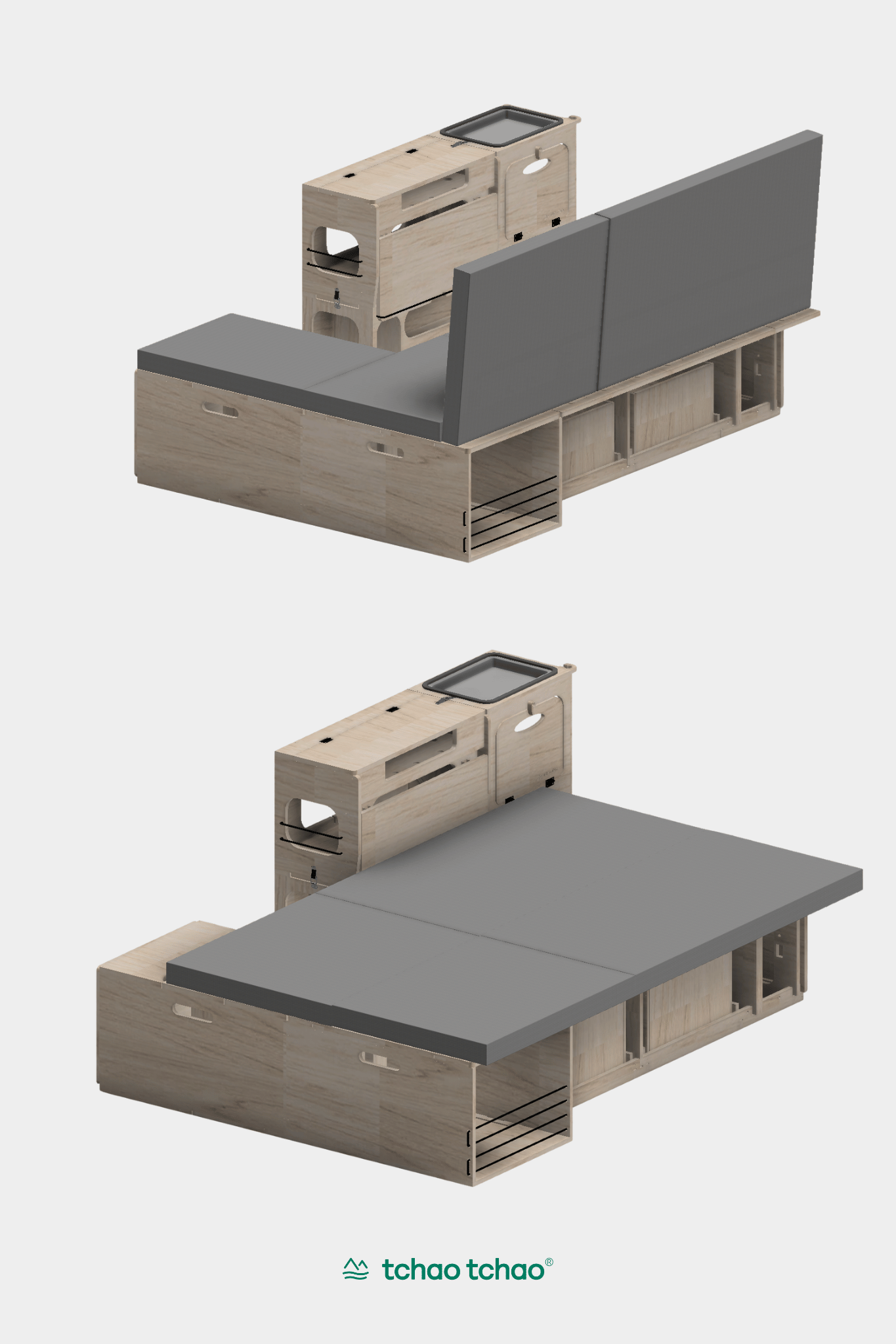 Camper Ausbau "in L-Form"